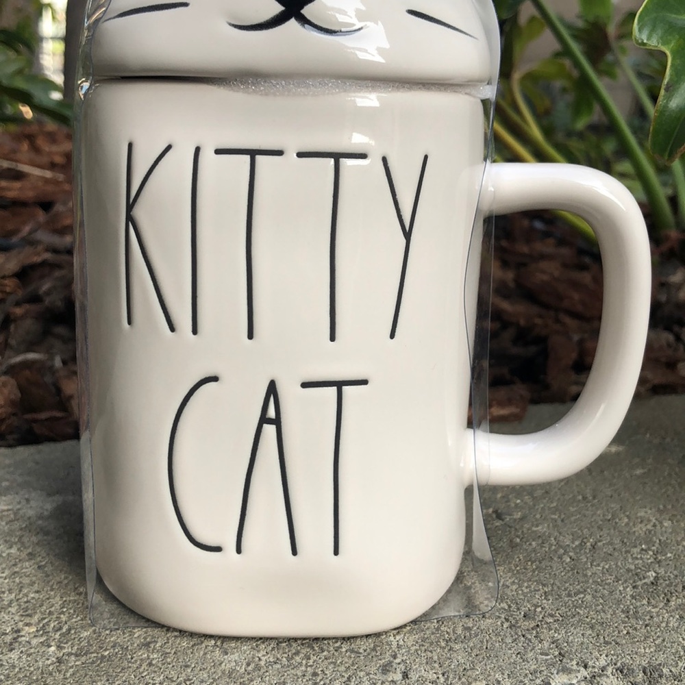 Rae Dunn KITTY CAT Mug with Top (Price Firm) - Picture 3 of 5